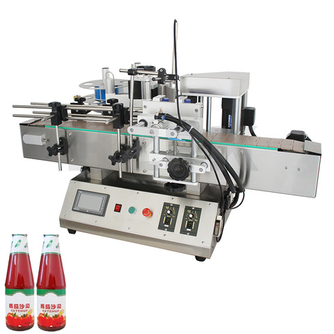 Tipus lineal Servo Tipus Ampolla de plàstic / Pot de vidre Empaquetatge de màniga encongida al voltant de la màquina d’etiquetatge 